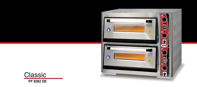 GMG PF 6262DE Pizza Fırını-Çift Katlı- 8 Adet Pizza Pişirme Kapasiteli-380 V-iç Ölçüsü 62x62 cm