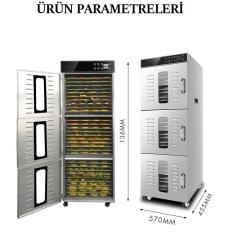Dalle LT-95 Endüstriyel Çelik Meyve Kurutma Makinesi 36 Tepsili