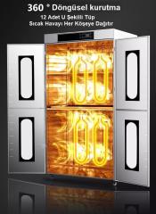 Dalle LT-195 Endüstriyel Çelik Meyve Kurutma Makinesi 28 Büyük Tepsi