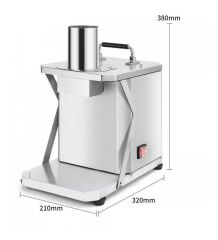 Dalle EX-06 Elektrikli Paslanmaz Çelik Meyve Sebze Gıda Dilimleme Makinesi