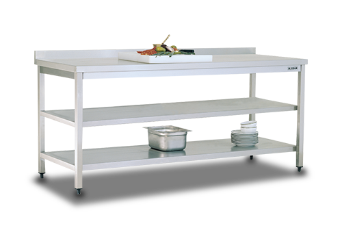 Çalışma Tezgahı Alt Tablalı Ara Raflı - 140*60*85 Ölçülerinde