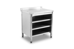 Bar Tezgahı Süzme Hazneli Dolaplı Ara Raflı - 90*60*85 Ölçülerinde