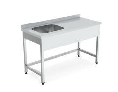 Tek Evyeli Çalışma Tezgahı (50*40*25)  140*60*85 Ölçülerinde